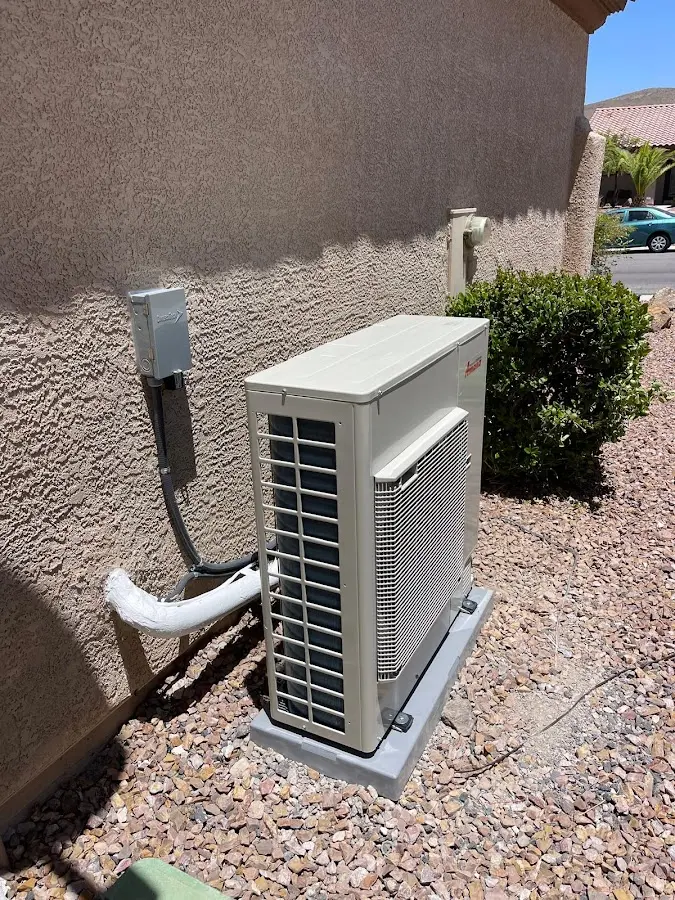 Residential air conditioning condenser unit in Merrifield